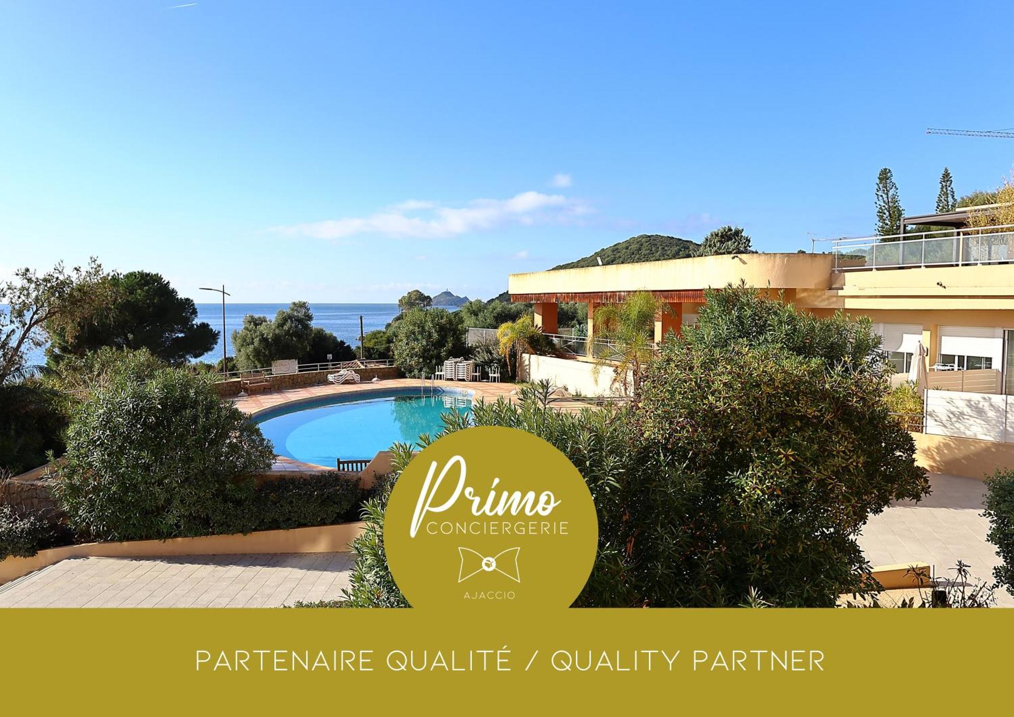 Superbe T2 Vue Mer - Piscine & Plage A 100M Ajaccio  Exteriör bild